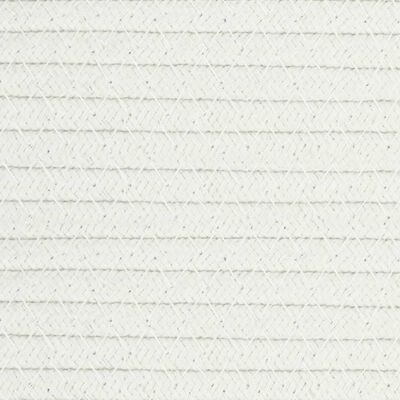 vidaXL Cesto de arrumação Ø38x46 cm algodão castanho e branco