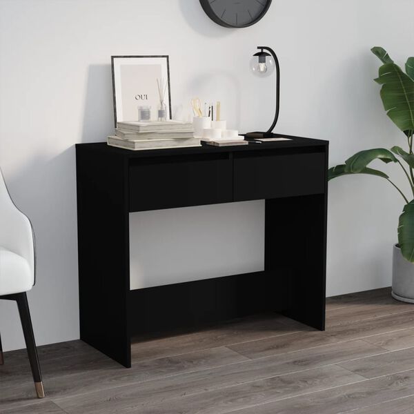 vidaXL Mesa consola 89x41x76,5 cm aço preto