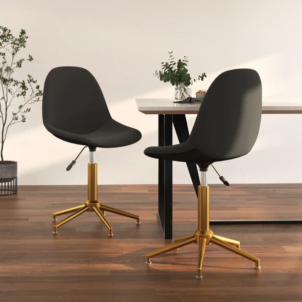 vidaXL Cadeiras de jantar girat&oacute;rias 2 pcs veludo cinzento-escuro