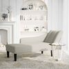 vidaXL Chaise-longue com apoio de bra&ccedil;o direito veludo creme