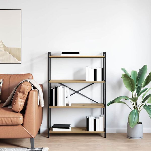 vidaXL Estante Carvalho Artesanal 80 x 30 x 120 cm Madeira processada