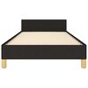 vidaXL Estrutura cama c/ cabeceira sem colchão tecido 90x190 cm preto