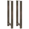 vidaXL P&eacute;s de mesa de bar em a&ccedil;o natural, 2 pe&ccedil;as, 40x (110-111) cm, a&ccedil;o