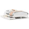 vidaXL Cama sem colch&atilde;o 160x200 cm madeira de pinho maci&ccedil;a branco