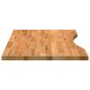 vidaXL Tampo de mesa retangular 80x50x2,5 cm carvalho castanho-claro