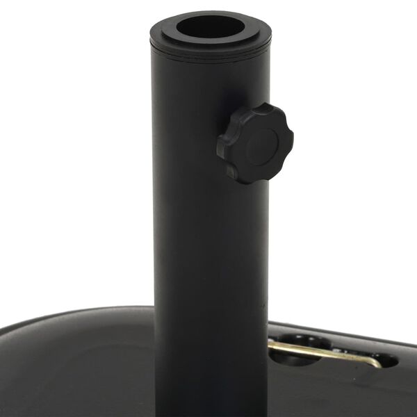 vidaXL Base para guarda-sol em cimento quadrada preto 25 kg