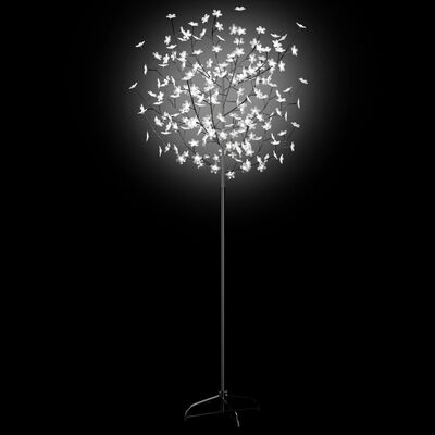 vidaXL Árvore de Natal 200 LED flor cerejeira luz branco frio 180 cm