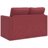 vidaXL Sof&aacute;-cama sem p&eacute;s 112x174x55 cm couro artificial vermelho tinto