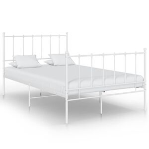vidaXL Estrutura de cama 120x200 cm metal branco