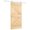 vidaXL Porta Deslizante Natural e Branco 100 x 210 cm