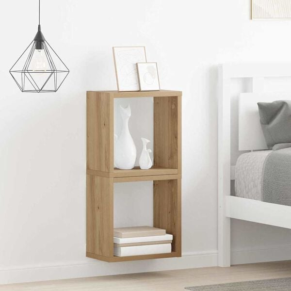 vidaXL Prateleiras de Parede 2 pcs Carvalho Artesanal 26 x 15 x 26 cm