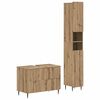 vidaXL Conjunto de Arm&aacute;rio de Banheiro com 2 Pe&ccedil;as ZWOLLE