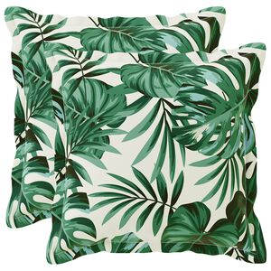 vidaXL Capa almofada 2 unid. HOUTEN Padr&atilde;o de Folhas 30 x 30 cm