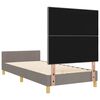 vidaXL Estrutura da Cama Cinzento-acastanhado 90 x 190 cm tecido