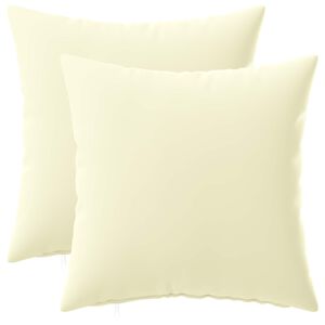 vidaXL Capa almofada 2 pcs HEERLEN Creme 30 x 30 cm Poli&eacute;ster