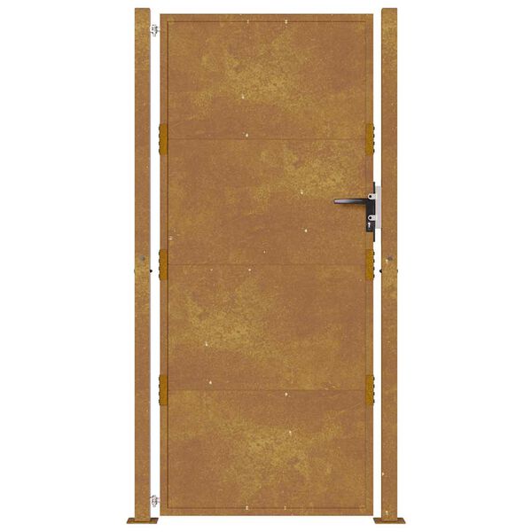 vidaXL Port&atilde;o de jardim 100x200 cm A&ccedil;o Corten