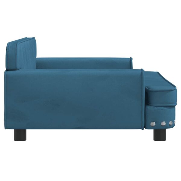 vidaXL Cama para cães 90x53x30 cm veludo azul