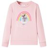 Sweatshirt para crian&ccedil;a cor rosa-claro 140