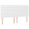 vidaXL Cabeceira Branca 200x5x118/128 cm Couro Sint&eacute;tico