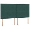 vidaXL Cama com Armazenamento Verde Escuro 180 x 200 cm Veludo