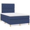 vidaXL Cama box spring c/ colch&atilde;o e LED 120x190 cm tecido azul