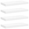 vidaXL Prateleiras de parede suspensas 4 pcs 50x23,5x3,8cm MDF branco