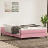 vidaXL Cama sem molas/colchão 160x210 cm veludo rosa