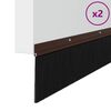 vidaXL Selos de Escovas para Porta com Parafuso 2 pcs Castanho 100 cm