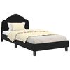 vidaXL Estrutura de Cama Infantil com Cabeceira Preto 90 x 190 cm
