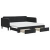 vidaXL Sof&aacute;-cama com gavet&atilde;o e gavetas 90x190 cm veludo preto