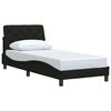 vidaXL Estrutura de cama sem colch&atilde;o 90x190 cm tecido preto