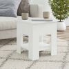 vidaXL Mesa de centro 40x40x42cm derivados de madeira branco brilhante