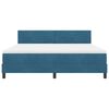 vidaXL Cama Box com colch&atilde;o Azul Escuro 180 x 200 cm Veludo