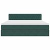 vidaXL Cama com Armazenamento Verde Escuro 180 x 200 cm Veludo