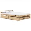 vidaXL Estrutura de cama com 4 gavetas 140x200cm pinho maci&ccedil;o