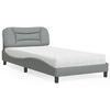 vidaXL Cama com colch&atilde;o Hvar 100x200 cm tecido cinzento-claro