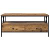 vidaXL Mesa de centro with Drawer Madeira antiga 100 x 51 x 45 cm