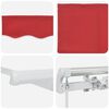 vidaXL Toldo Manual Vermelho 300 x 250 x 165 cm Poli&eacute;ster