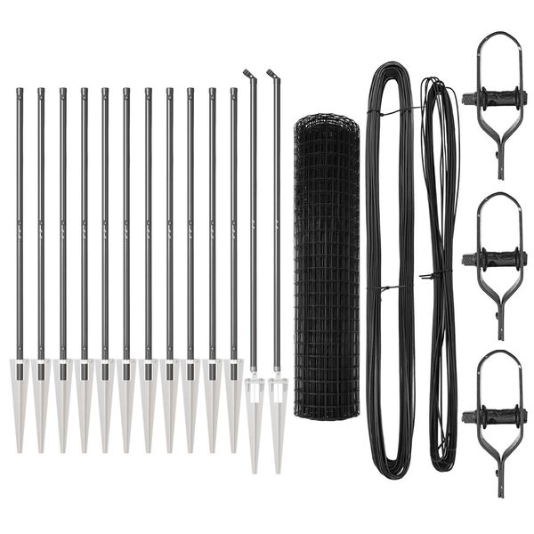 vidaXL Cerca com Postes Cinzeto 1.2 x 25 m A&ccedil;o