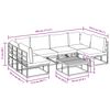 vidaXL Conjunto de Sof&aacute; de Jardim com almofada 7 pcs Preto Alum&iacute;nio