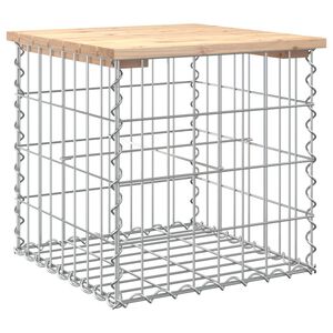 vidaXL Banco de jardim c/ design gabi&atilde;o 43x44x42 cm pinho maci&ccedil;o