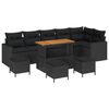vidaXL Conjunto de Sof&aacute; de Jardim 10 unid. Preto vime PE