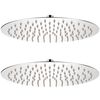 vidaXL Cabe&ccedil;a de chuveiro 2 pcs a&ccedil;o inoxid&aacute;vel &Oslash; 30 cm