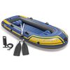 Intex Challenger barco insufl&aacute;vel, 3 lugares remos e bomba 68370NP