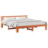 vidaXL Estrutura da Cama com cabeceira Marrom Cera 200 x 200 cm
