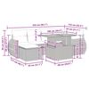 vidaXL 7 pcs conjunto de sof&aacute;s p/ jardim com almofad&otilde;es vime PE bege