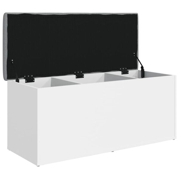vidaXL Banco de arruma&ccedil;&atilde;o branco 102x42x45 cm madeira projetada