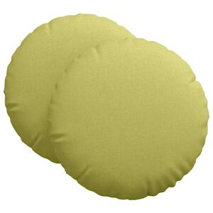 vidaXL Almofadas de Assento 2 pcs Verde Claro &Oslash;80 x 29 cm tecido