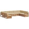 vidaXL Conjunto de Sof&aacute;s para Exterior 9 pcs Natural e Bege