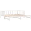 vidaXL Estrutura sofá-cama de puxar 2x(90x190) cm pinho maciço branco